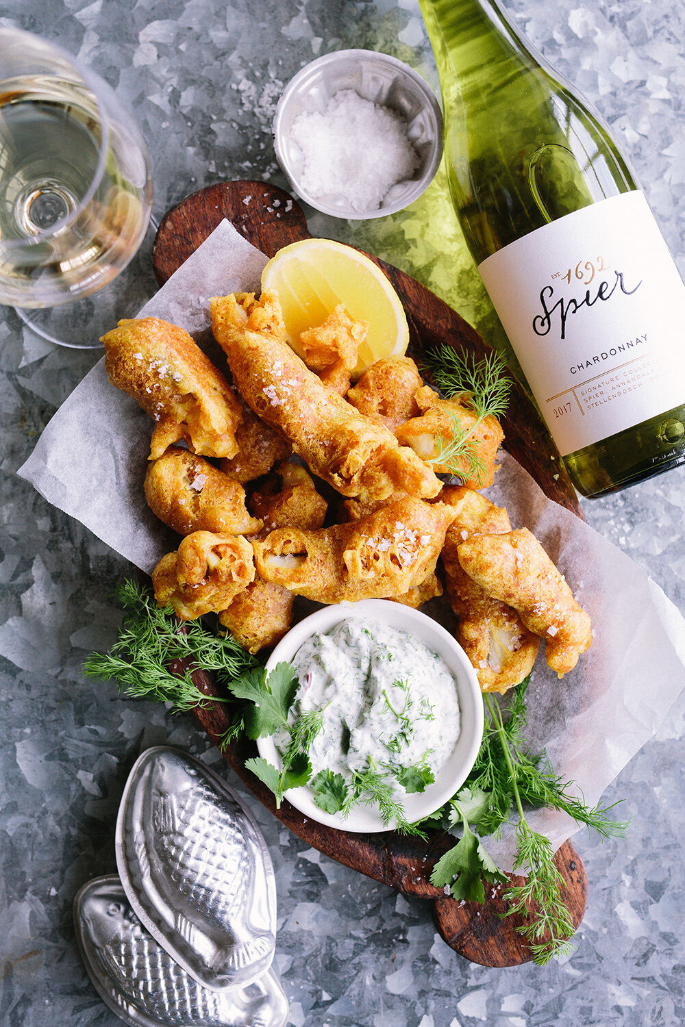Signature Chardonnay curried beer